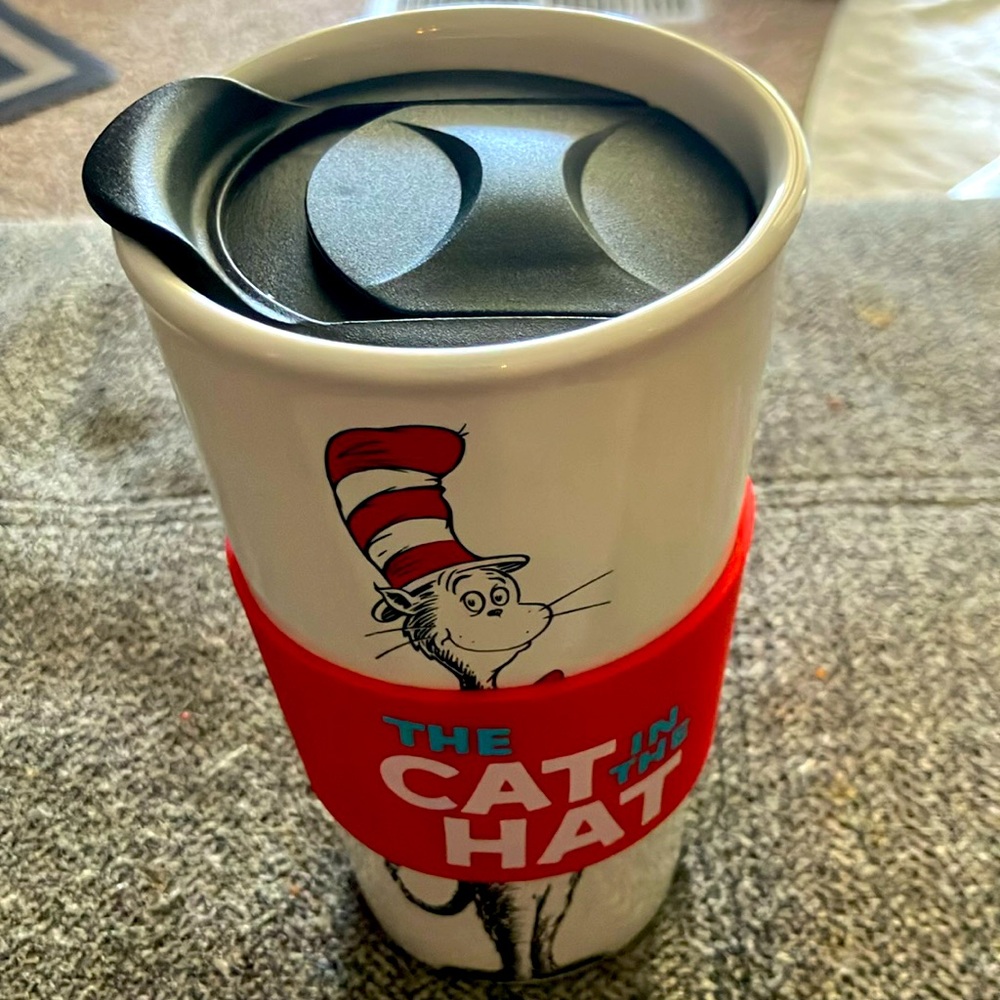 Cat in the hat Dr.Seuss tumbler mug brand new